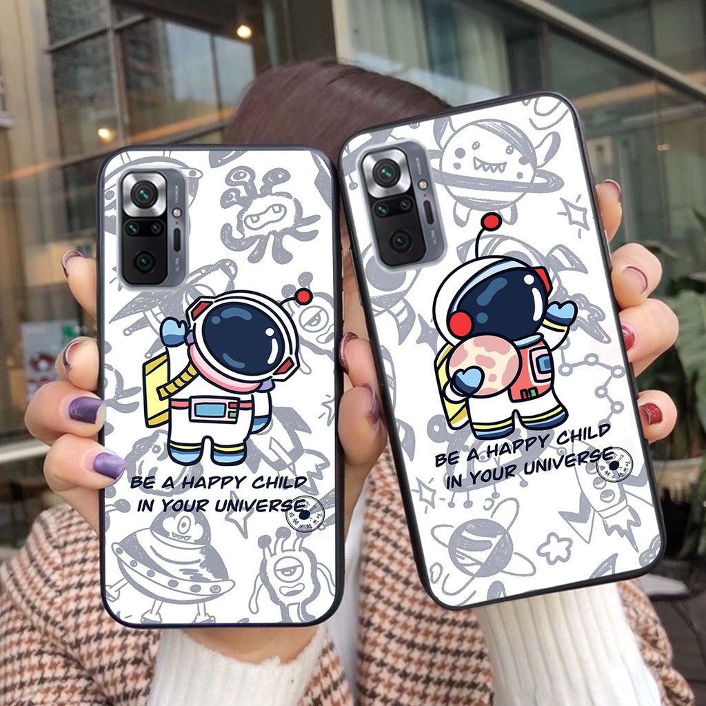 Ốp lưng Xiaomi Redmi 10 - Redmi note 10/ note 10s - Redmi note 10 pro - Xiaomi mi 10t promẫu phi hành gia vũ trụ cute