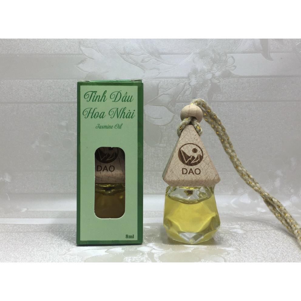Tinh Dầu thiên nhiên nguyên chất 100% có kiểm định, nhiều mùi Treo Xe, treo tủ quần áo, treo phòng: Hoa Nhài 8ml