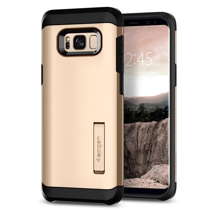 Ốp lưng Galaxy S8 Spigen Tough Armor chống va đập ( USA ) + dán lưng Carbon