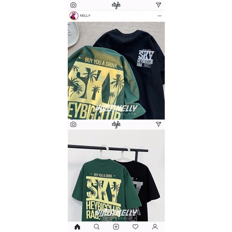 Áo phông nelly heybig sale (có sẵn) dừa sky 19