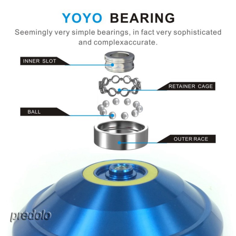Bộ đồ chơi con quay Yoyo Beboo Yo Yo S1 bằng nhôm thiết kế tiện lợi kèm bao tay cao cấp