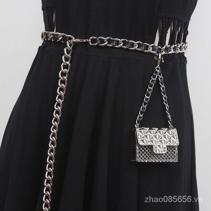 Thắt Lưng Dây Xích Phối Túi Đeo Chéo Bằng Kim Loại Thời Trang Cho Nữ | BigBuy360 - bigbuy360.vn
