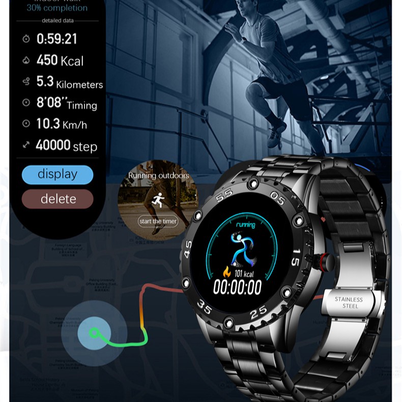 Đồng hồ thông minh LIGE chống thấm nước đa năng thời trang thể thao