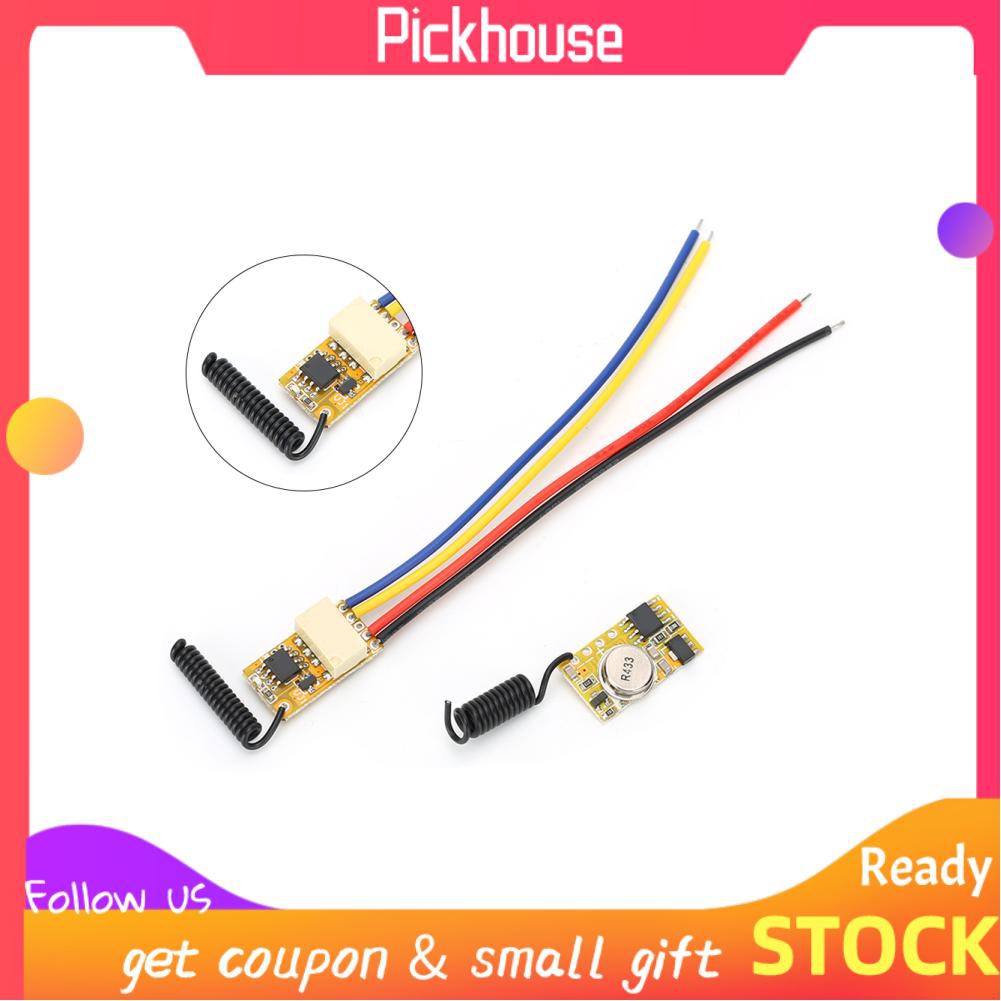 Pickhouse Mini remote switch 3.7V 4.5V 5V 6V Relay transmitter-receiver module with low