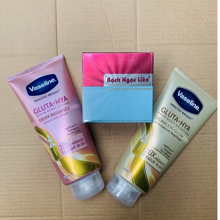 COMBO VASELINE GLUTA 10X HỒNG ĐÊM & BẠCH NGỌC LIÊN-KEM DƯỠNG BODY(Chính hãng 100%)