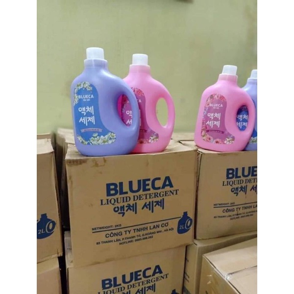Nước giặt blue can 2 lit dùng cho cả giặt tay và giặt máy