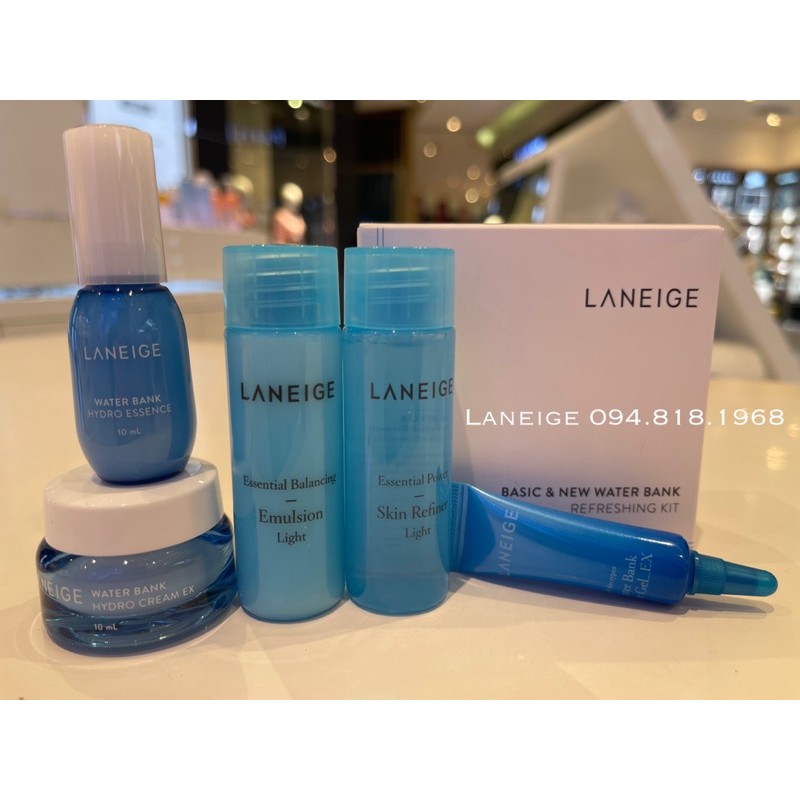 BỘ KIT LANEIGE WATERBANK 5 MÓN - REFRESHING VÀ MOISTURE