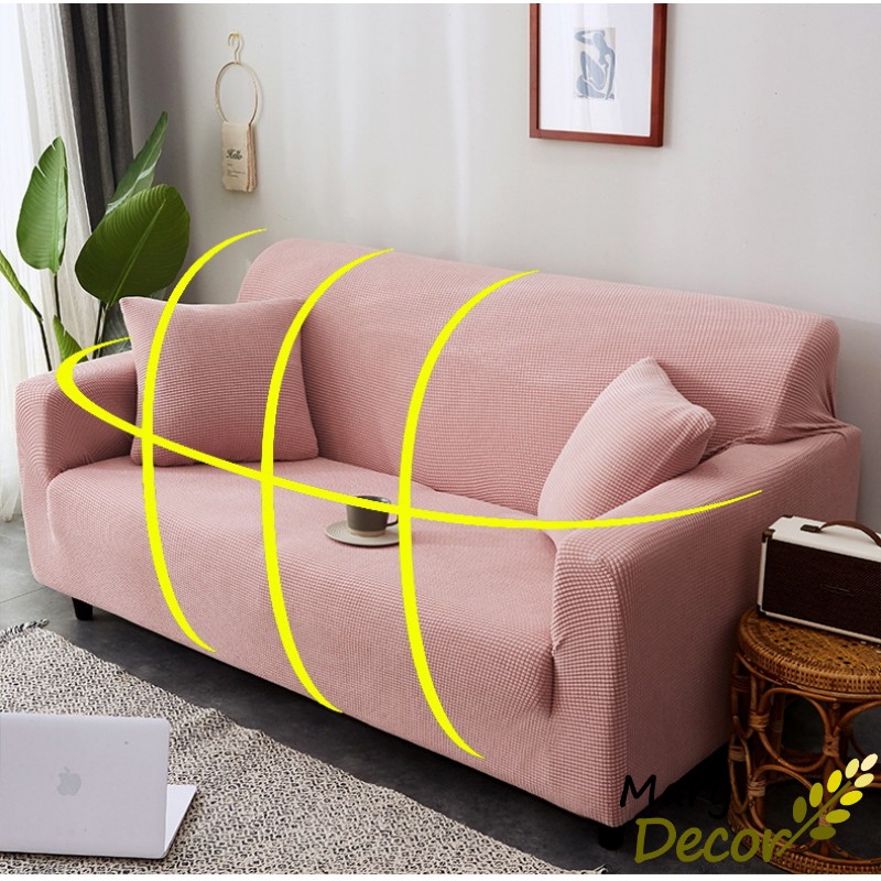 [Hàng sẵn] Vỏ bọc ghế sofa, tấm bọc sofa Mary Decor co giãn màu trơn dày dặn cho sofa đơn đủ kích thước