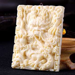 Dây treo phong thủy Rồng phun lửa bằng Hạt Tagua (hạt cây dừa ngà –Ivory Palm)