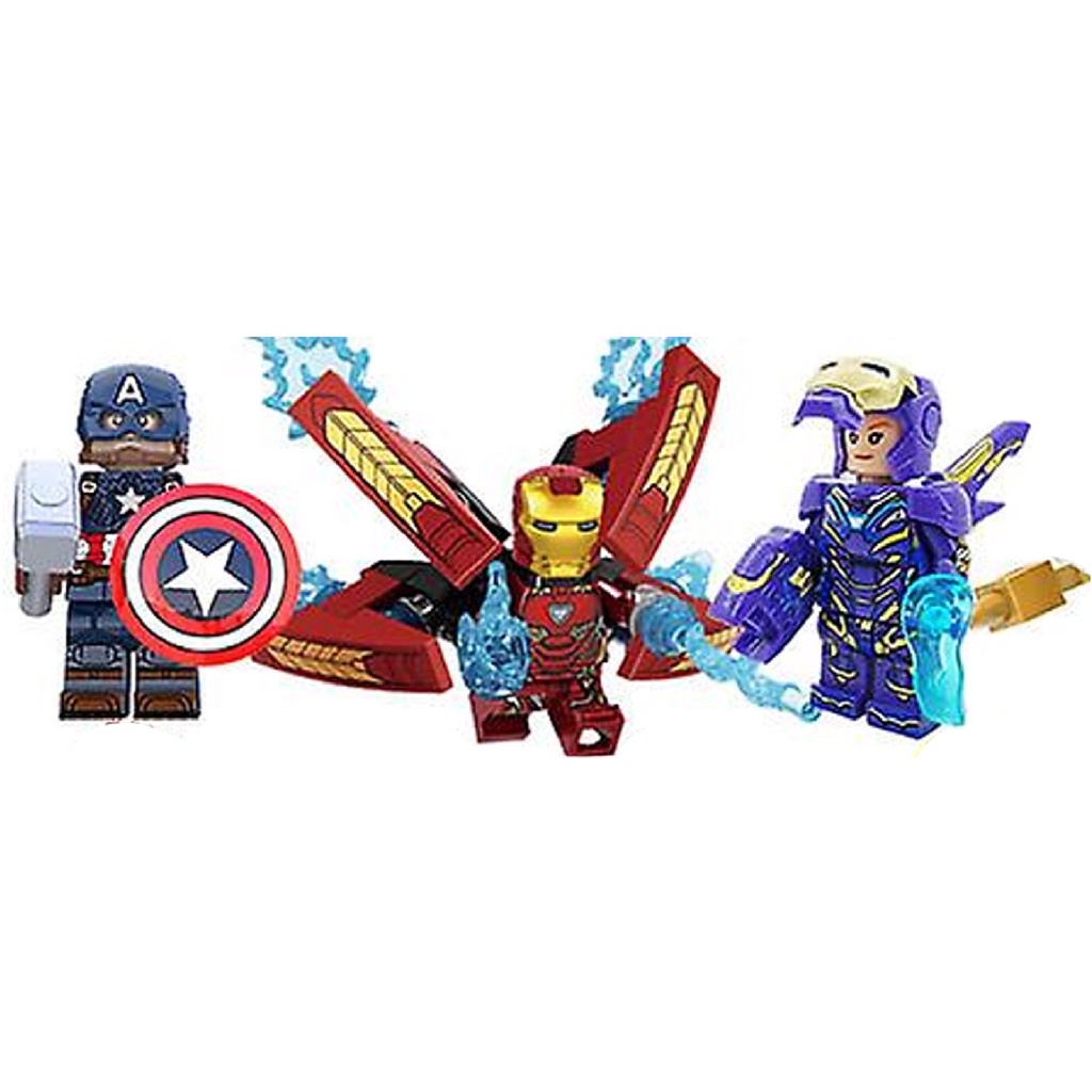 Đồ Chơi Siêu Anh Hùng Marvel Minifigure Super Hero Mô Hình Lắp Ráp Captain Thanos Thor Combo Đầy Đủ Nhân Vật Cho Bé