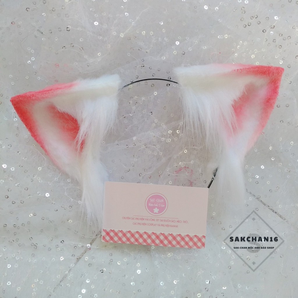 Bộ Tai mèo lông cosplay xinh xắn kèm đuôi