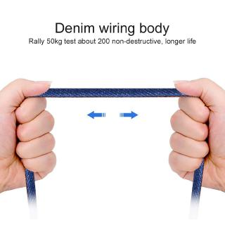 Cáp sạc nhanh Remax 3.0A denim cho Android / iphone / Type-C