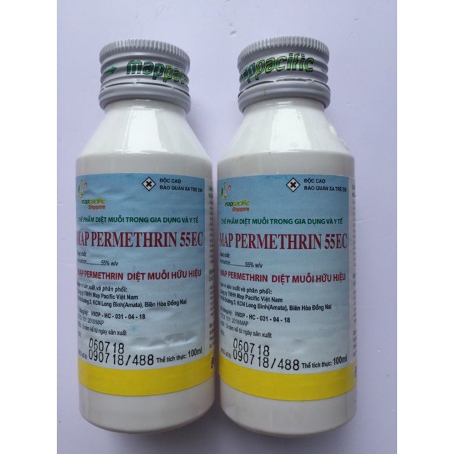 Bán diệt muỗi Map Permethrin 55EC (chai 100ml) hàng nhập, phân phối trong nước bởi thietbinhavuon.