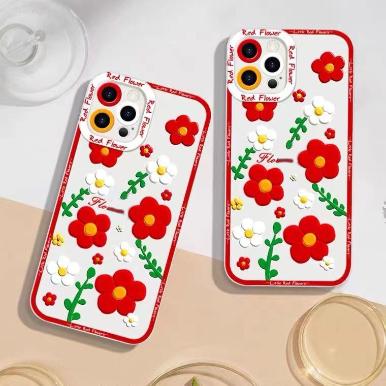 Ốp Điện Thoại TPU Silicon Mềm Trong Suốt Hình Hoa Cho Iphone 14 13 12 Mini 11 10 Pro XS Max X XR 8 7 6 6S Plus SE 2020