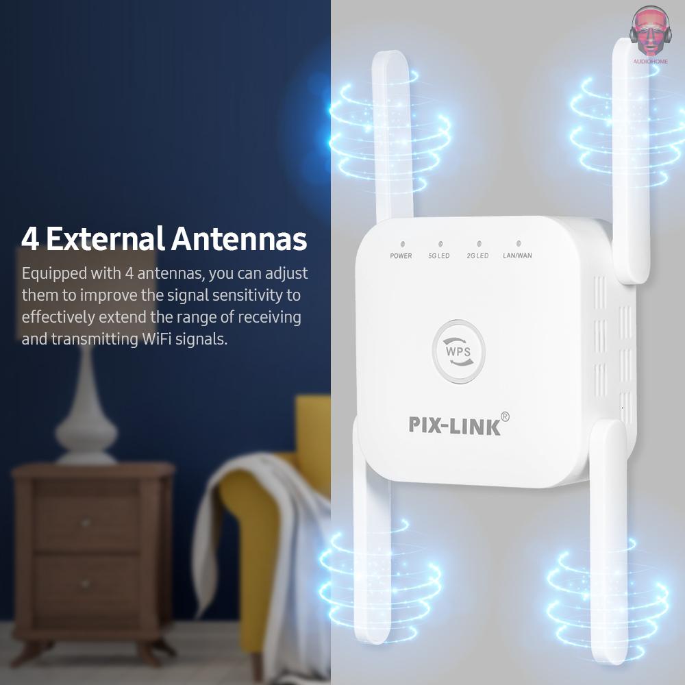 Bộ Khuếch Đại Tín Hiệu Wifi Không Dây 2.4g (Up Sang 300mbps) & 5g (Up Đến 867mbps) / 4 Ăng Ten | BigBuy360 - bigbuy360.vn