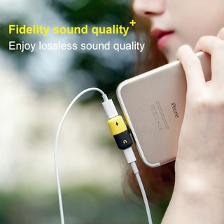 Jack chuyển ra 2 đầu Lightning Adapter + đầu sạc Lightning 2in1 viên thuốc xịn cho Iphone