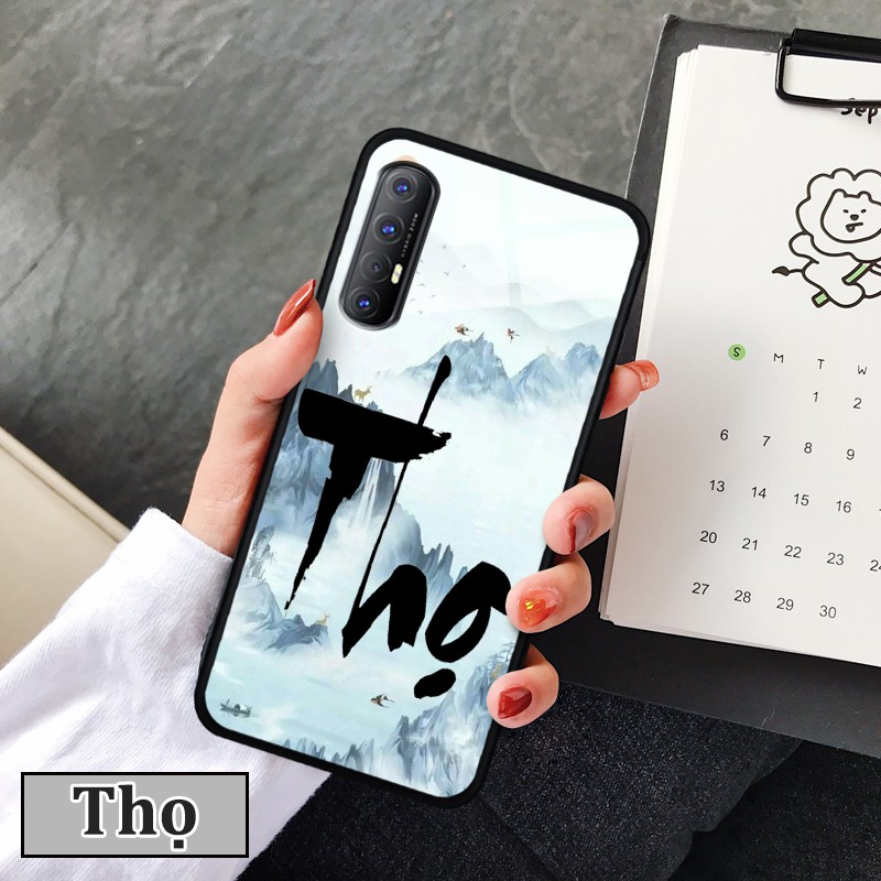 Ốp lưng kính 3D Oppo Reno 3 Pro/ Find X2 Neo in chữ thư pháp ý nghĩa