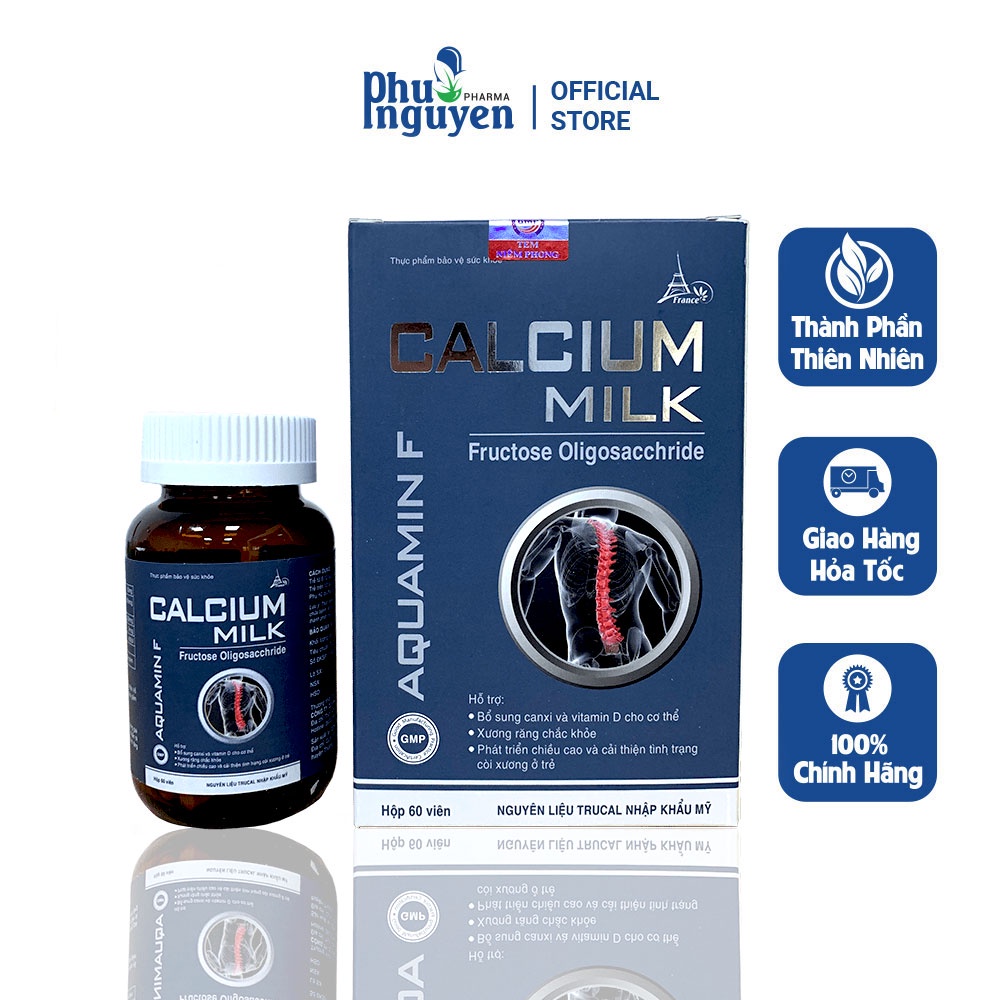 Viên Uống Bổ Sung Canxi Phát Triển Chiều Cao Xương Chắc Khỏe CALCIUM MILK- Hộp/ 60viên