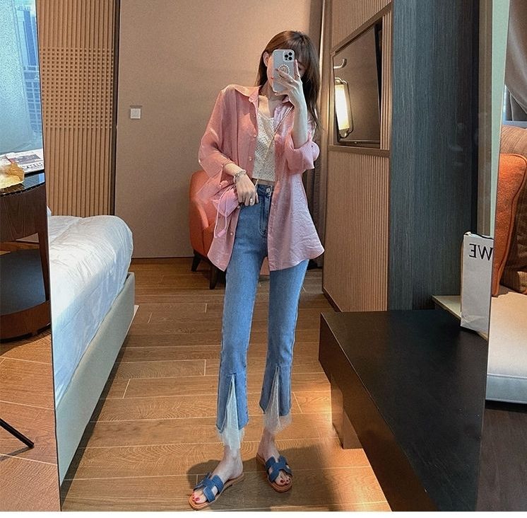 Quần Jeans dài ống loe thời trang dành cho nữ