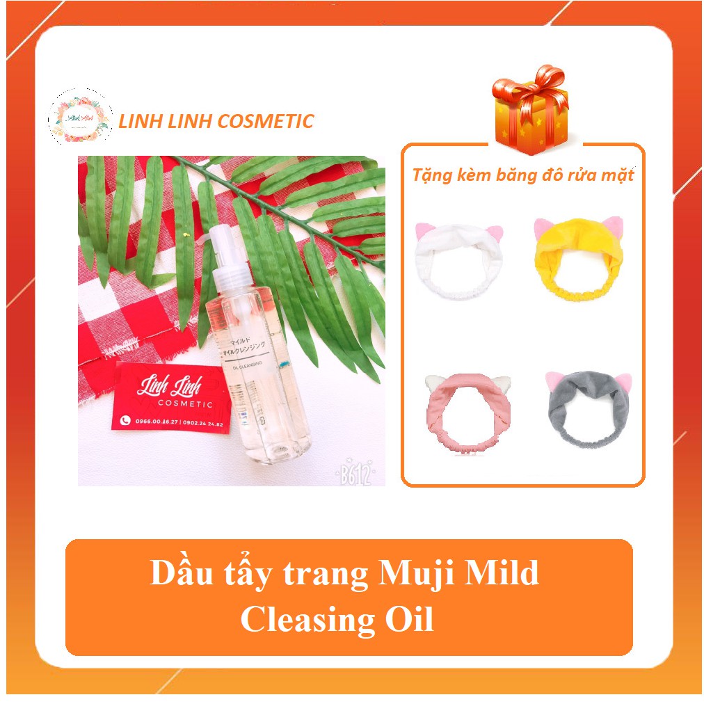 (tặng kèm băng đô) Dầu tẩy trang Muji Mild Cleasing Oil 200ml