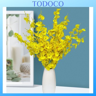 Lan vũ nữ giả TODOCO trang trí nhà cửa lụa giả hoa nhân tạo dài 1m gồm 5 nhánh cắm nhìn rất sang trọng