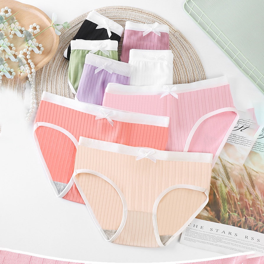 COMBO 10 quần lót nữ cotton phong cách Nhật Bản siêu dễ thương, vải đáy kháng khuẩn cao cấp - QLN108