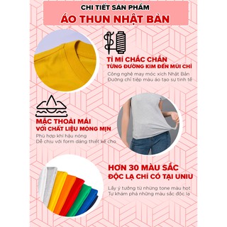 Áo thun trơn nữ cổ tròn UNIU đỏ đô