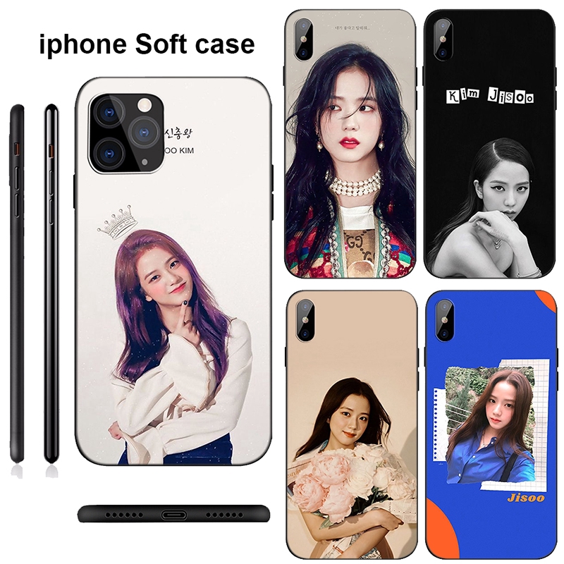 Ốp điện thoại mềm in ảnh chụp Blackpink Jisoo LU15 dành cho iPhone X XR XS Max 6 6s 7 8 Plus 5 5s SE SE2 2020