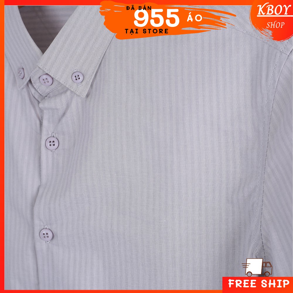Áo sơ mi tay dài Cổ bẻ - sọc dọc nhuyễn - 3 màu - Hfang Quãng Châu - MỀM MỊ, dày dặn,Công sở,dạo phố,.... -6656 | BigBuy360 - bigbuy360.vn
