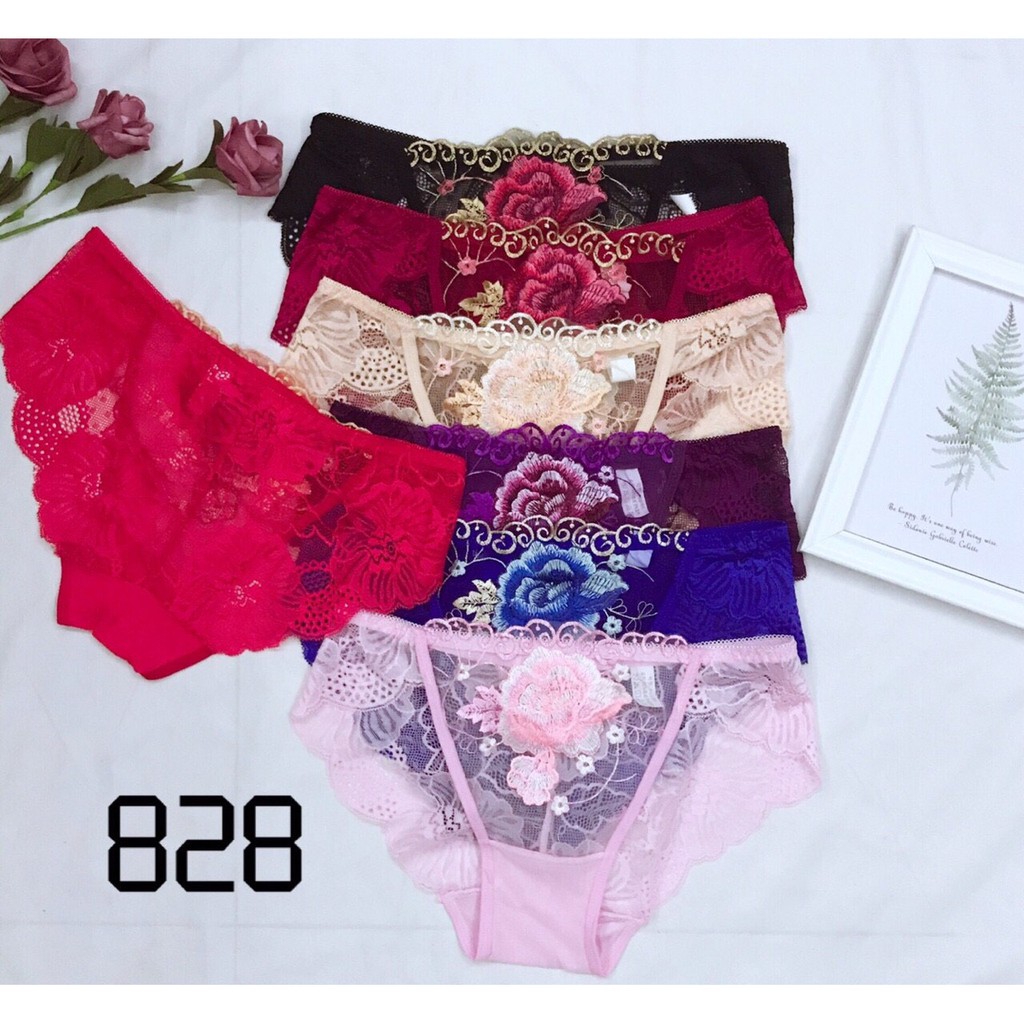 Quần lót ren hoa hồng gợi cảm