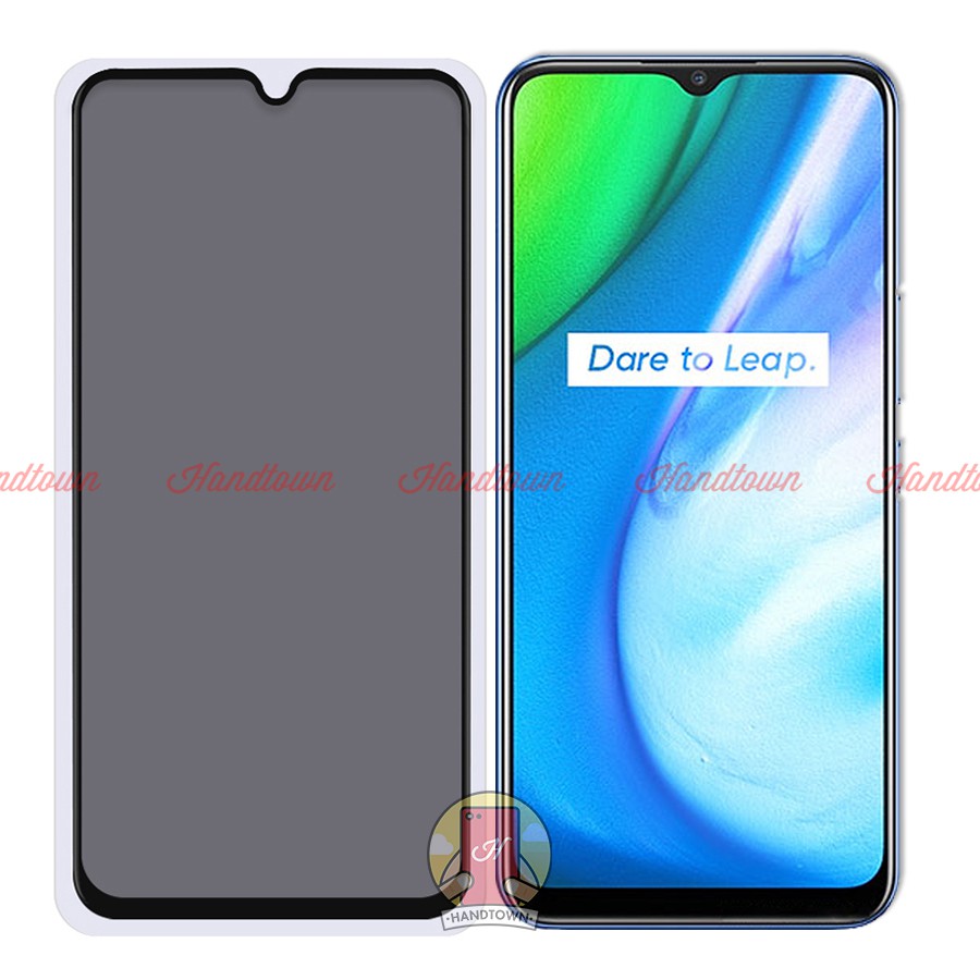 Kính Cường Lực Chống Nhìn Trộm dành cho Realme V3 Full Màn Đen Full Keo Chống Va Đập Chống Trầy Xước Bảo Vệ Màn Hình