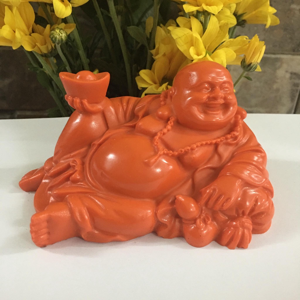 Tượng Phật Di Lặc kích thước dài 13 cm cao 8 cm rộng 9 cm  đủ màu hợp phong thủy mọi mệnh  giá rẻ mang bình an vui vẻ