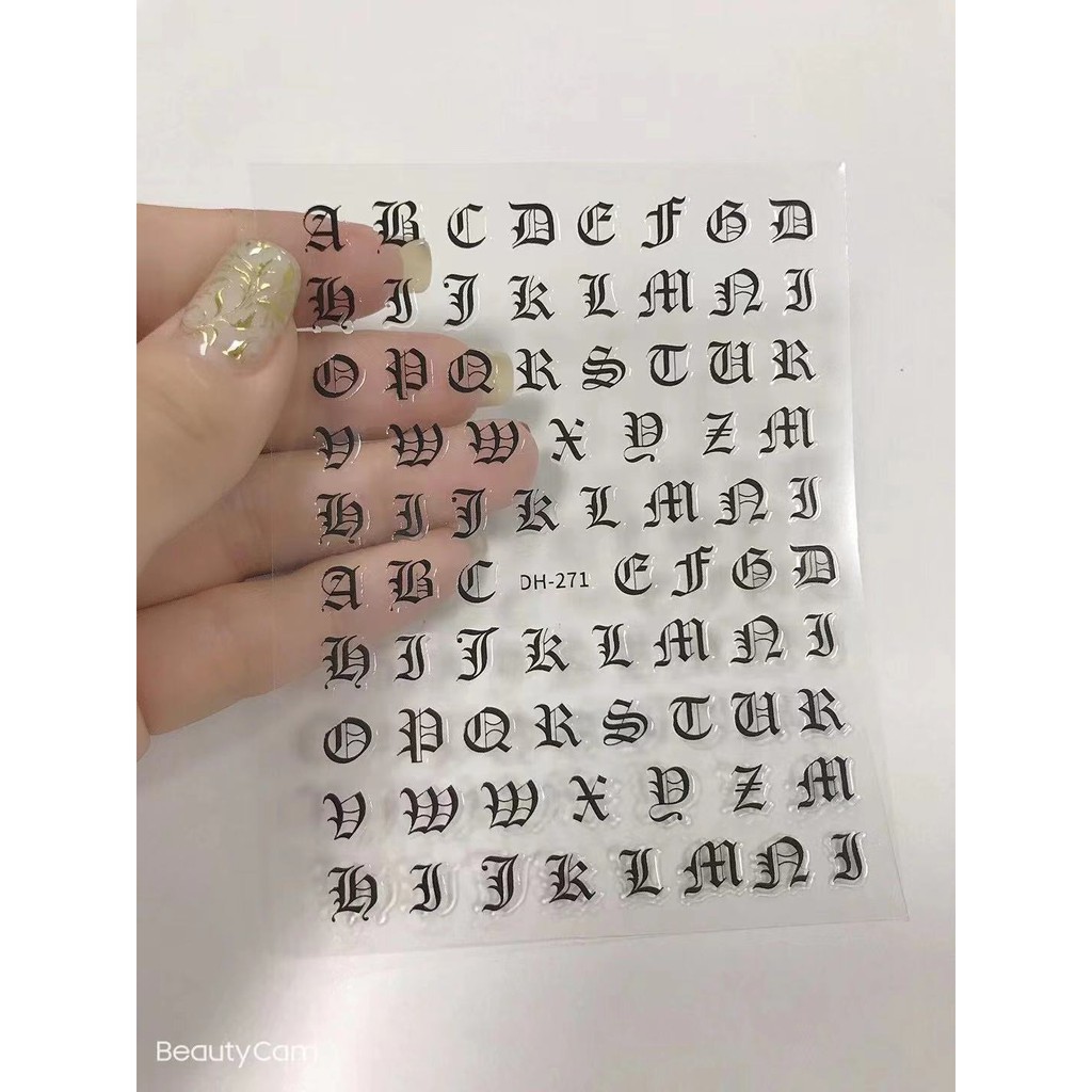 Sticker hình chữ mã mới