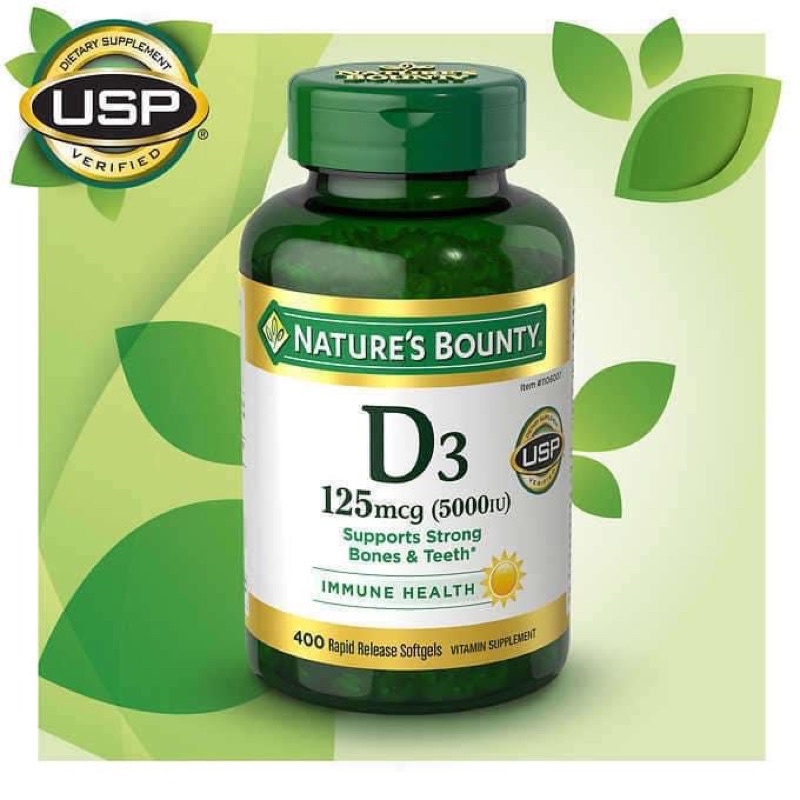 VIÊN UỐNG NATURE'S BOUNTY VITAMIN D3 5000IU