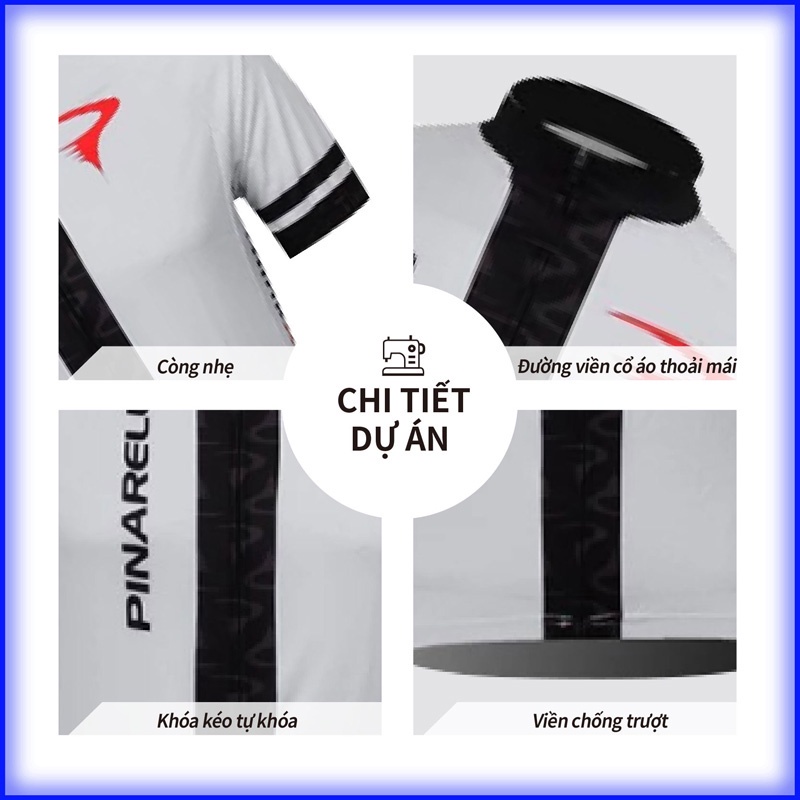 PINARELLO Bộ quần áo đi xe đạp mới dành cho nam Mùa hè áo ngắn tay ngắn thoáng khí Quần áo xe đạp leo núi
