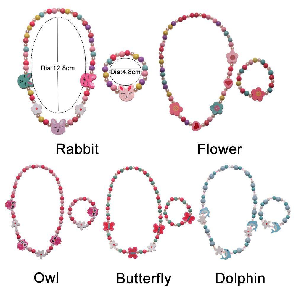 1 Set Đồ Chơi Xỏ Hạt Nhựa Resin Hình Bướm/Hoa Làm Quà Tặng Sinh Nhật Cho Bé Gái DIY