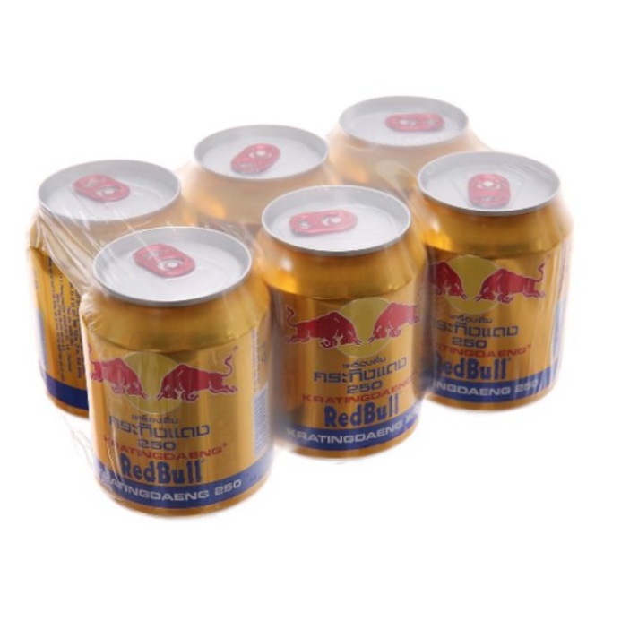 Lốc 6 Lon 250ml Bò Húc Redbull Thái Lan