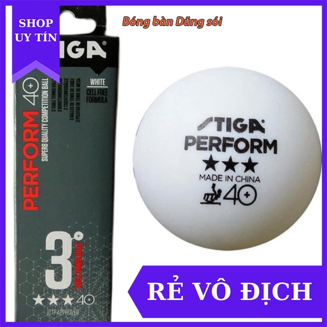 Quả bóng bàn, Banh bóng bàn thi đấu Stiga Perform 40+ đầm - đều - ổn định - tiêu chuẩn ITTF