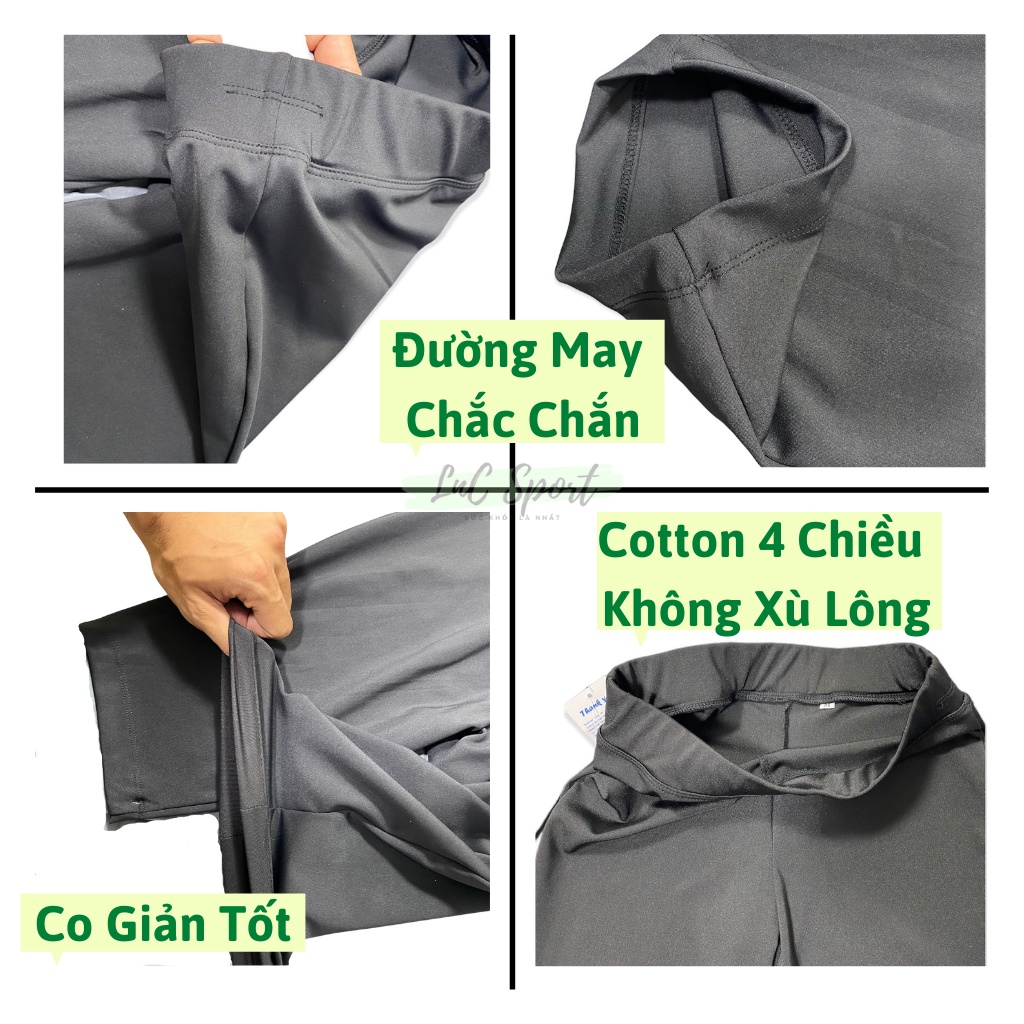 [QUÀ TẶNG MÓC DÁN]Quần Legging Lửng, Quần Short Ngố Cotton 4 Chiều Co Giản Không Xù Lông Nâng Mông Đi Chơi Tập Gym Yoga
