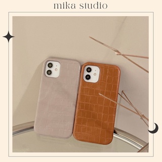 Ốp lưng iPhone Giả Da Lót Nhung Retro cho iPhone 12 Pro Max 11 Pro Max Xs Max 7 8 Plus – MIKA STUDIO