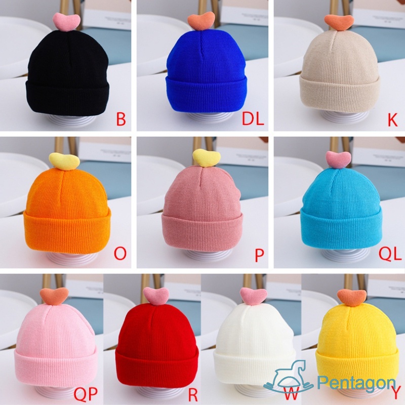 Mũ Beanie Đan Len Dễ Thương Thoải Mái Giữ Ấm Mùa Đông Có Thể Điều Chỉnh Cho Bé Trai / Gái 1-6 Tuổi
