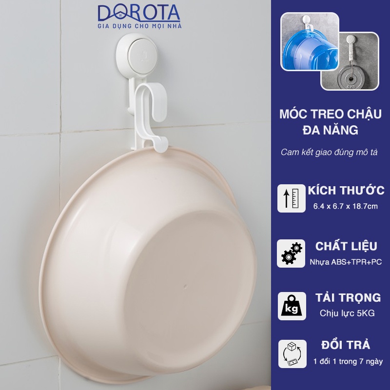 Móc treo thau chậu cao cấp DOROTA kệ gắn tường Washbasin Holder để các loại thau tắm tái sử dụng AW595