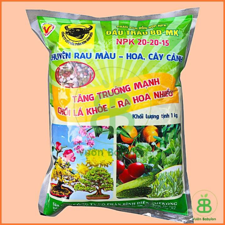 (HOT) Phân Bón Đầu Trâu NPK 20-20-15 Chuyên Cho Hoa, Cây Cảnh Giúp Cây Ra Hoa, Hoa Đẹp, Lâu Tàn