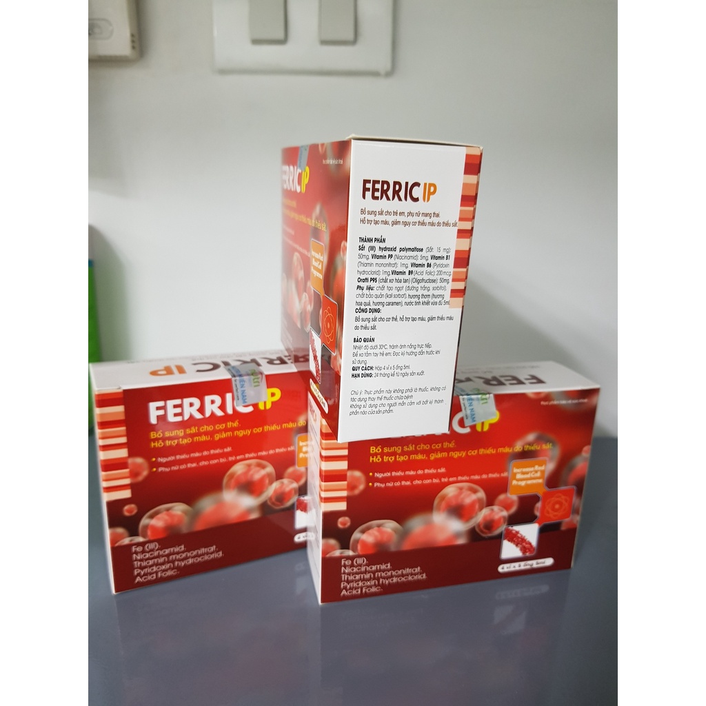 FERRIC IP 50mg – THUỐC BỔ MÁU, BỔ SUNG SẮT