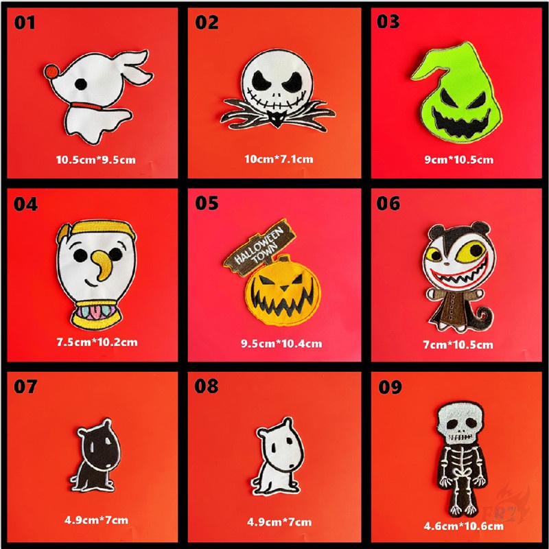 ☸ Mỗi Ngày Là Halloween Miếng Dán Sắt ☸ 1 Sticker Ủi Thêu Hình Bí Ngô