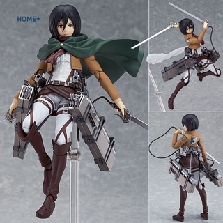 Tsuc Attack on Titan Mikasa Ackerman PVC Figure Changeable Face Anime Action Figure Model Toy @vn