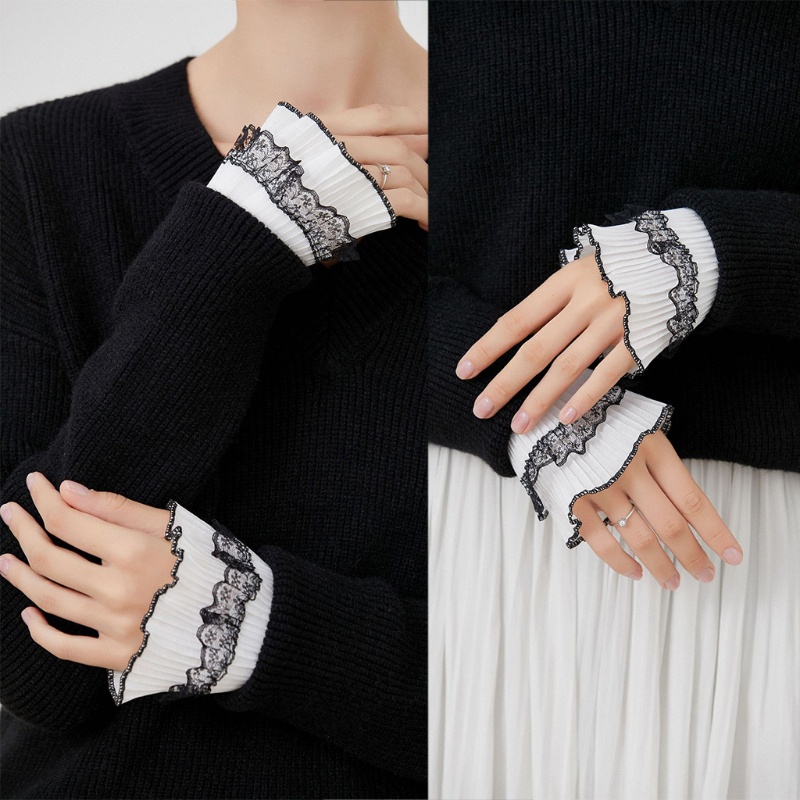 Ống tay áo xếp ly màu sắc retro