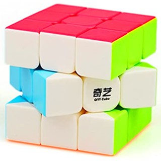 Rubik 3x3 Không Viền. Rubic 3 Tầng QiYi Warrior S Stickerless Xoay Trơn, Không Rít, Độ Bền Cao