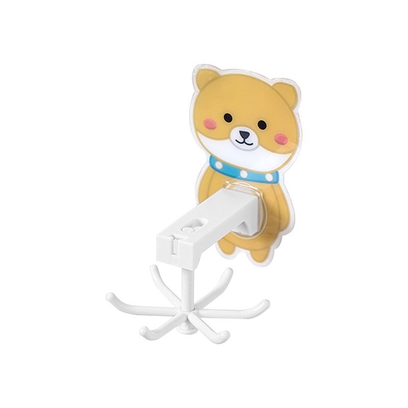 Miếng dán 6 móc treo xoay vật dụng hình thú - M2