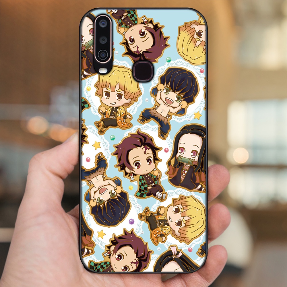 Ốp lưng Vivo Y12, Y15, Y17, U10 viền đen in hình Zenitsu Kimetsu no Yaiba